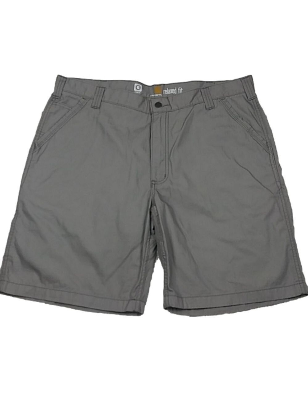 Carhartt Force Relaxed Fit Men's Gray Mid Rise Button Zipper Cargo Short